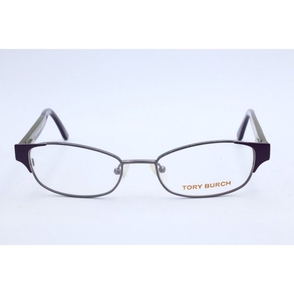 Tory Burch TY 1037 3004 Purple Silver Eyeglasses Clear lenses - Picture 2 of 5